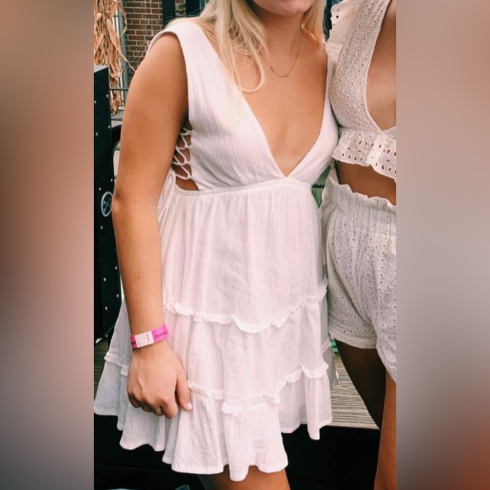 Princess Polly white linen dress
